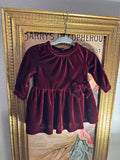 Burgundy Crushed Velvet Dress