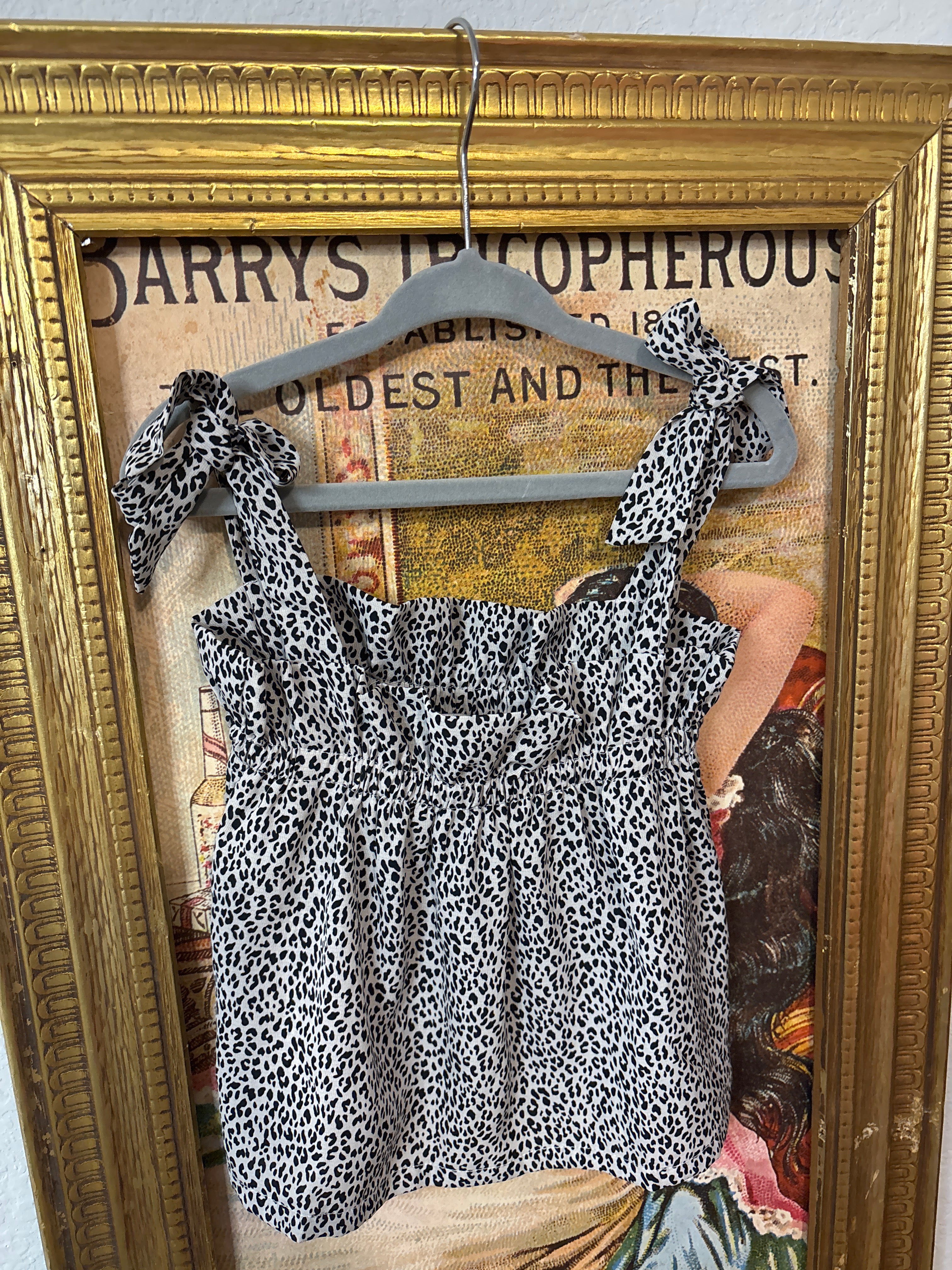 Adjustable Romper Skirt + Overalls in Leopard
