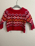 Red Flower Sweater