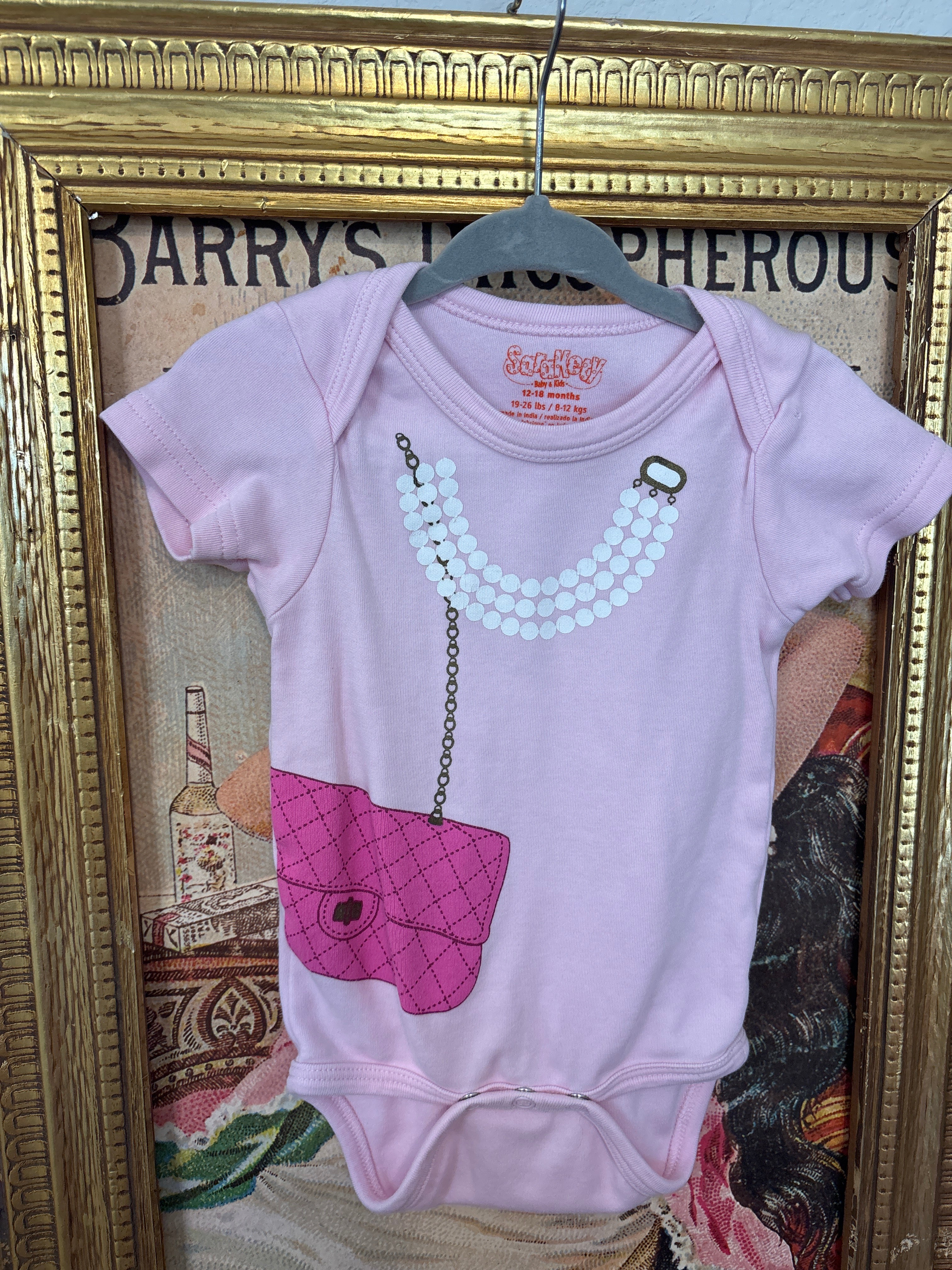 Pearls and Purse Onesie