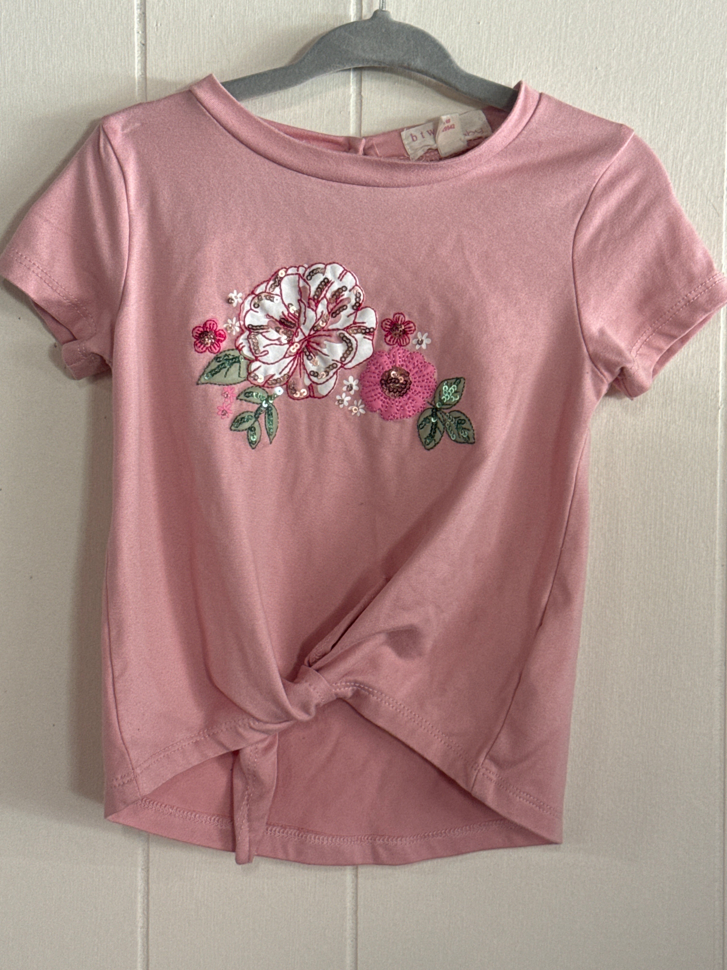 Embroidered Tropical Tee