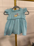 Classic Pooh Floral Dress in Teal