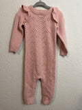 Fuzzy Floral Long Sleeve Onesie