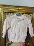 Blush Pink Hooded Zip-Up Jacket and Pants