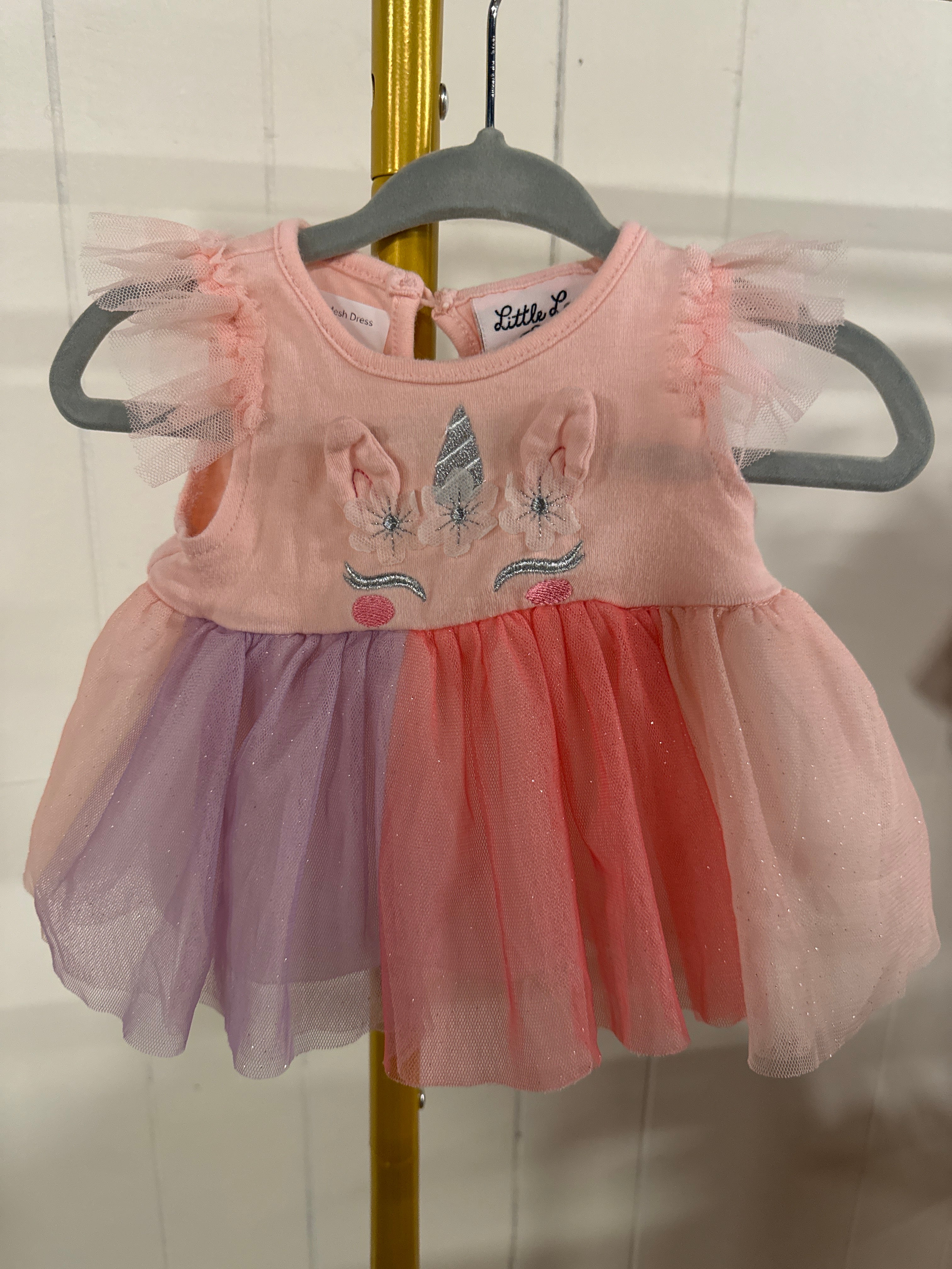 Unicorn Ruffled Mesh Dress