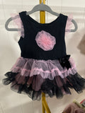 Pink and Black Queen of Ruffles Dress