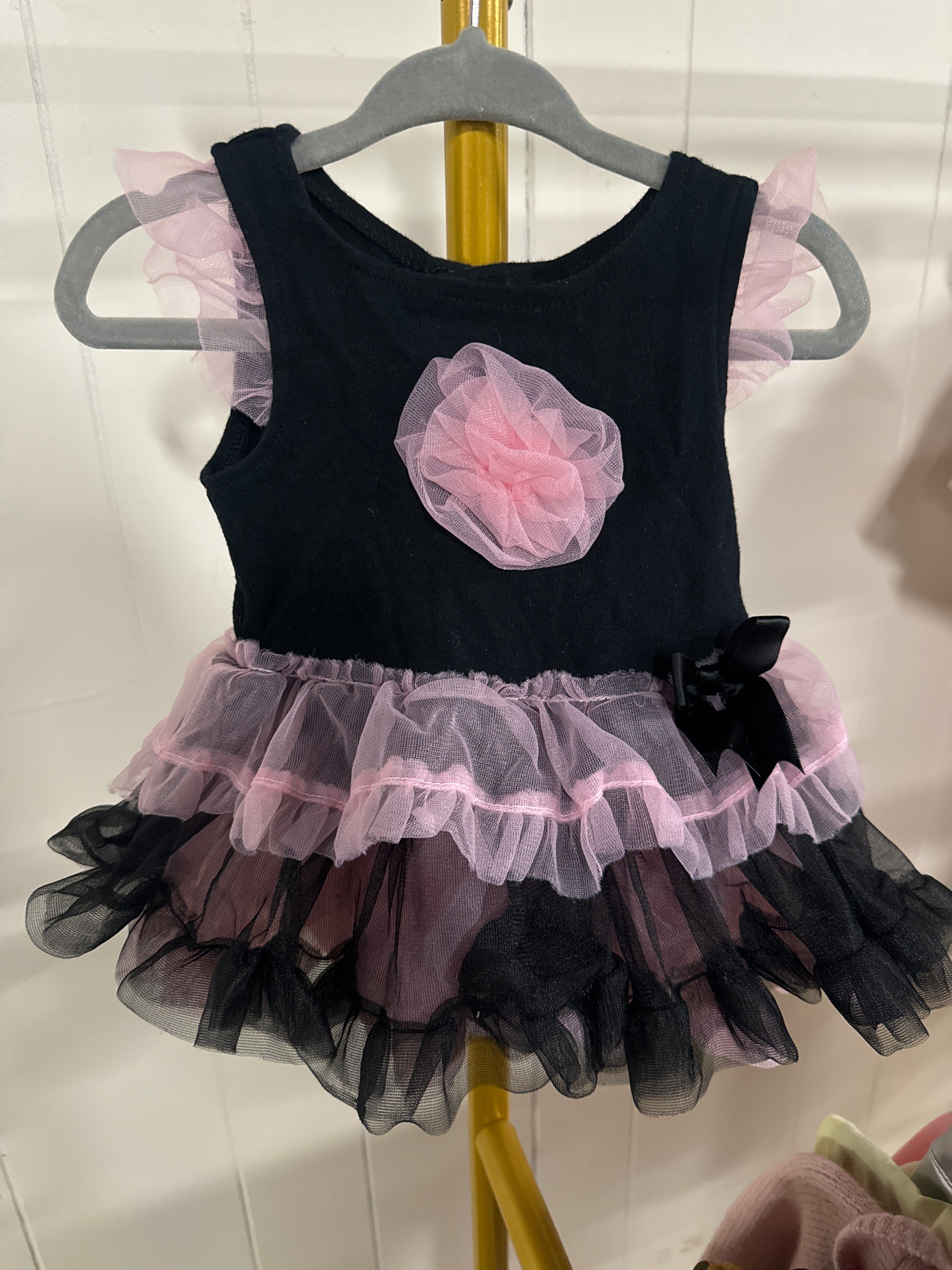 Pink and Black Queen of Ruffles Dress