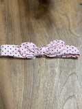 Pink and Black Polka-Dot Bow