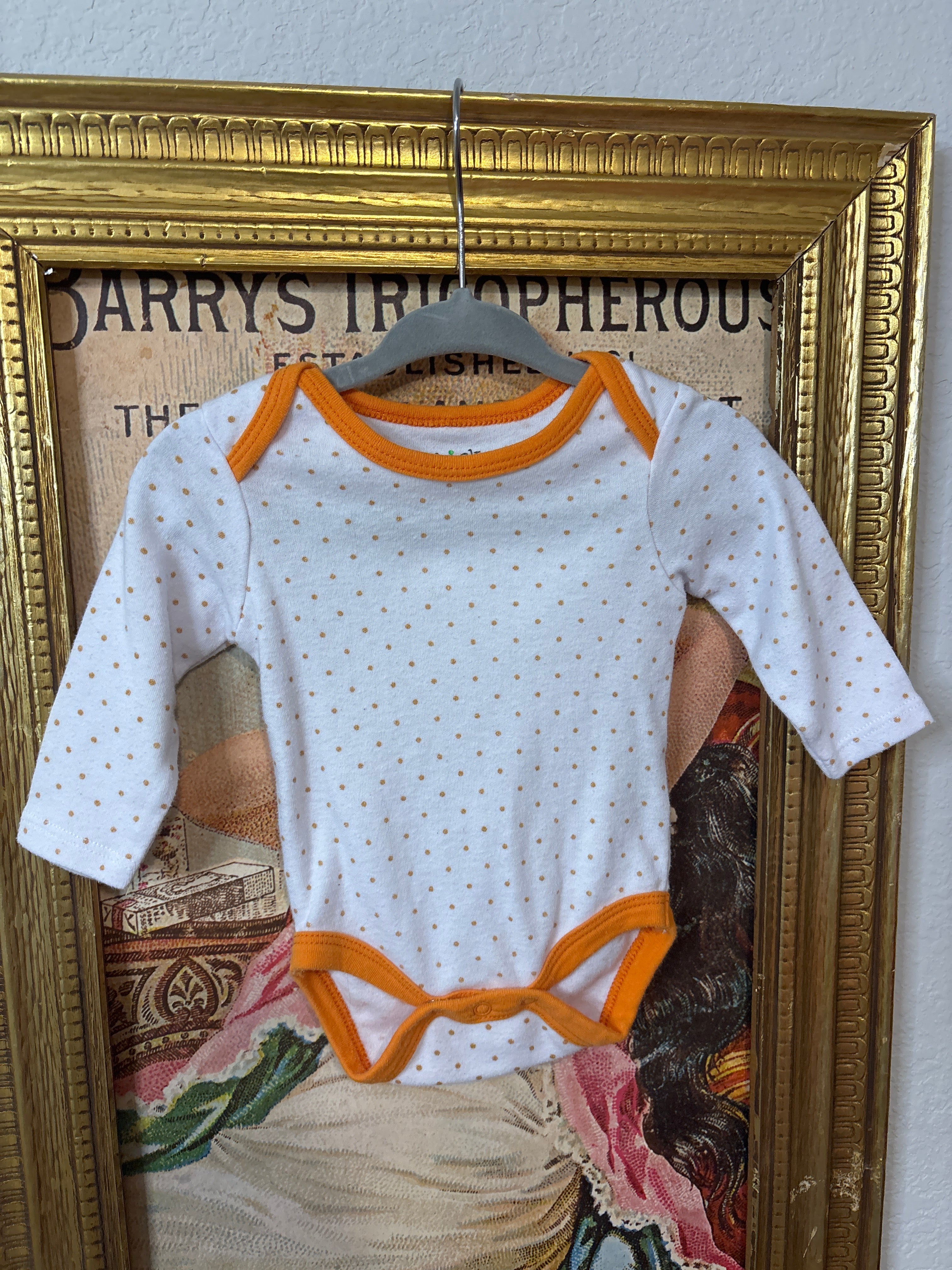 Fall Long-Sleeve Polkadot Onesie