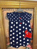 Polka Dot Crab Button-Up Romper