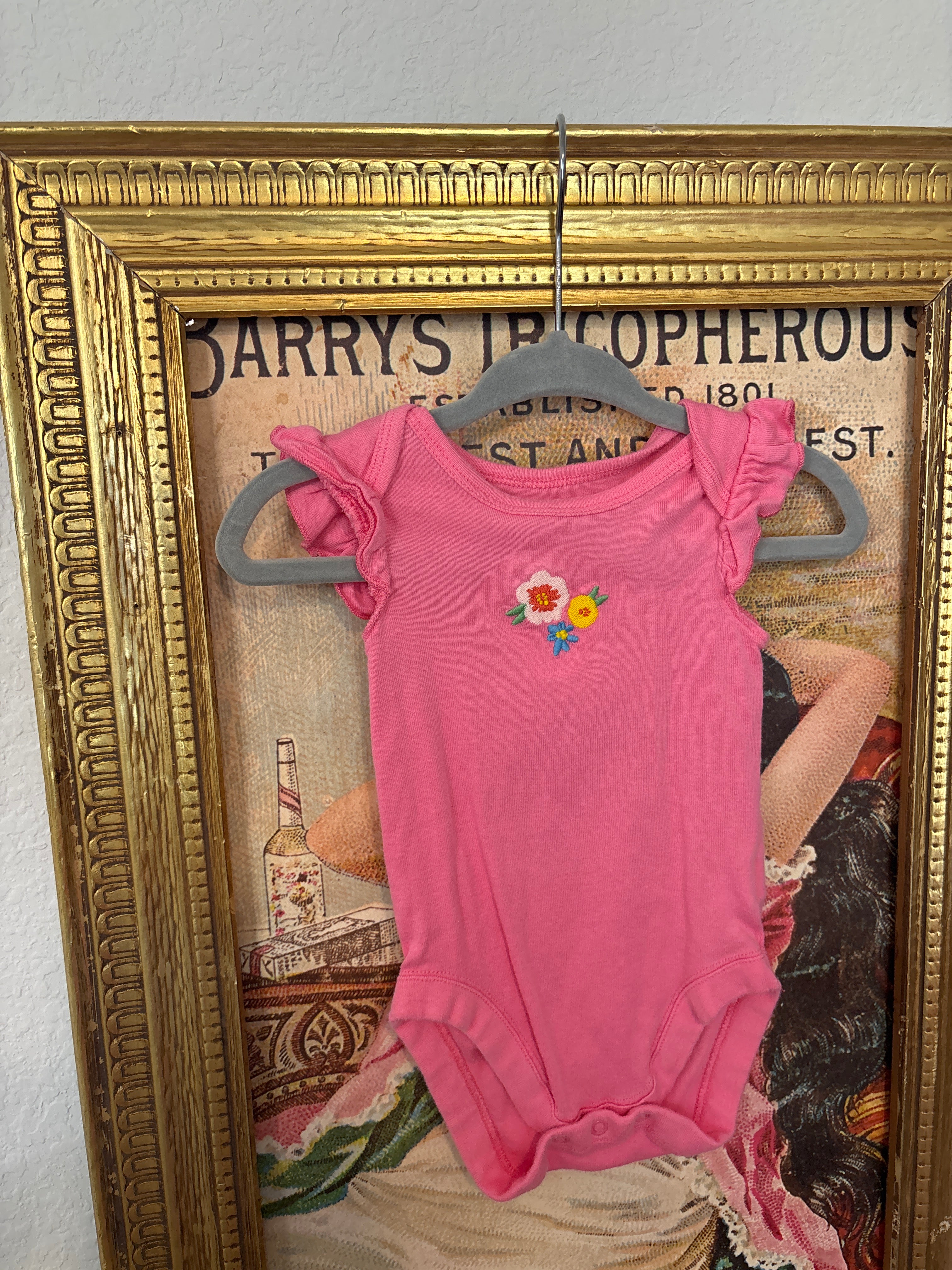 Pink Floral Onesie
