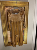 Golden Crushed Velvet Romper