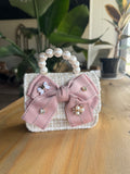 Tweed Handbag and Crossbody - Cream