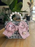 Tweed Handbag and Crossbody - Black